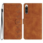 Custodia per telefono in pelle goffrata con sette farfalle, For Sony Xperia 1 IV, For Sony Xperia L4, For Sony Xperia 5, For Sony Xperia L3