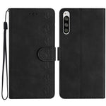 Custodia per telefono in pelle goffrata con sette farfalle, For Sony Xperia 1 IV, For Sony Xperia L4, For Sony Xperia 5, For Sony Xperia L3