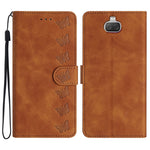 Custodia per telefono in pelle goffrata con sette farfalle, For Sony Xperia 10