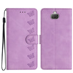 Custodia per telefono in pelle goffrata con sette farfalle, For Sony Xperia 10