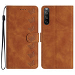 Custodia per telefono in pelle goffrata con sette farfalle, For Sony Xperia 10 VI, For Sony Xperia 1 VI, For Sony Xperia 1 V 2023, For Sony Xperia 10 V 2023