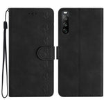 Custodia per telefono in pelle goffrata con sette farfalle, For Sony Xperia 10 VI, For Sony Xperia 1 VI, For Sony Xperia 1 V 2023, For Sony Xperia 10 V 2023