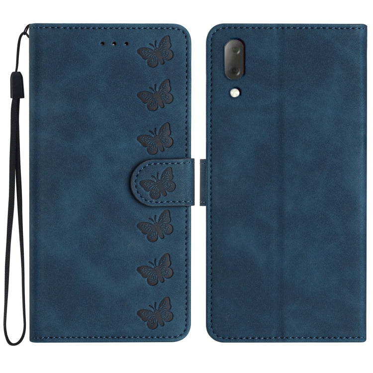 Custodia per telefono in pelle goffrata con sette farfalle, For Sony Xperia 1 IV, For Sony Xperia L4, For Sony Xperia 5, For Sony Xperia L3