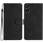 Custodia per telefono in pelle goffrata con sette farfalle, For Sony Xperia 10 VI, For Sony Xperia 1 VI, For Sony Xperia 1 V 2023, For Sony Xperia 10 V 2023