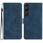 Custodia per telefono in pelle goffrata con sette farfalle, For Sony Xperia 10 VI, For Sony Xperia 1 VI, For Sony Xperia 1 V 2023, For Sony Xperia 10 V 2023