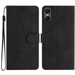 Custodia per telefono in pelle goffrata con sette farfalle, For Sony Xperia 10 VI, For Sony Xperia 1 VI, For Sony Xperia 1 V 2023, For Sony Xperia 10 V 2023