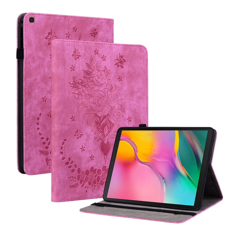 Custodia per tablet in pelle goffrata farfalla rosa, For Samsung Galaxy Tab S5e/T720/T725, For Samsung Galaxy Tab A 10.1 2019 T510, For Samsung Galaxy Tab A 8.0 2019 T290, For Samsung Galaxy Tab S4 10.5 SM-T830