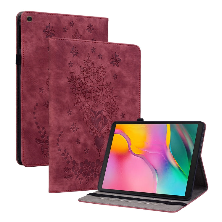 Custodia per tablet in pelle goffrata farfalla rosa, For Samsung Galaxy Tab S5e/T720/T725, For Samsung Galaxy Tab A 10.1 2019 T510, For Samsung Galaxy Tab A 8.0 2019 T290, For Samsung Galaxy Tab S4 10.5 SM-T830