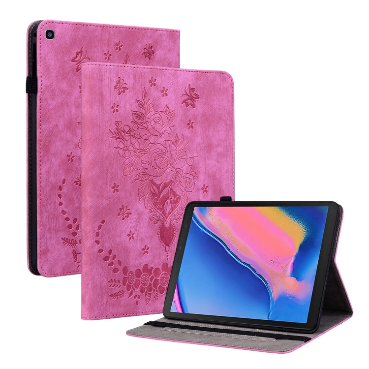 Custodia per tablet in pelle goffrata farfalla rosa, For Samsung Galaxy Tab S5e/T720/T725, For Samsung Galaxy Tab A 10.1 2019 T510, For Samsung Galaxy Tab A 8.0 2019 T290, For Samsung Galaxy Tab S4 10.5 SM-T830