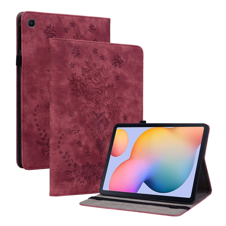 Custodia per tablet in pelle goffrata farfalla rosa, For Samsung Galaxy Tab S5e/T720/T725, For Samsung Galaxy Tab A 10.1 2019 T510, For Samsung Galaxy Tab A 8.0 2019 T290, For Samsung Galaxy Tab S4 10.5 SM-T830
