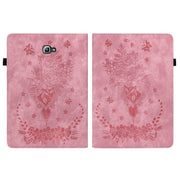 Custodia tablet in pelle goffrata rosa per Samsung Galaxy Tab A 1