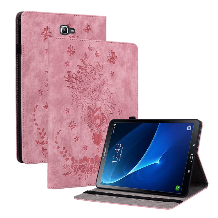 Custodia tablet in pelle goffrata rosa per Samsung Galaxy Tab A 1