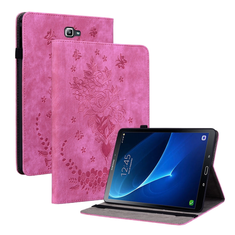 Custodia tablet in pelle goffrata rosa per Samsung Galaxy Tab A 1
