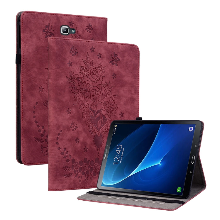 Custodia tablet in pelle goffrata rosa per Samsung Galaxy Tab A 1