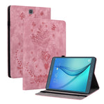 Custodia tablet in pelle goffrata rosa per Samsung Galaxy Tab A 1