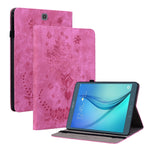 Custodia tablet in pelle goffrata rosa per Samsung Galaxy Tab A 1