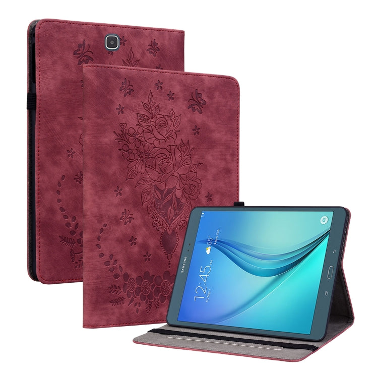 Custodia tablet in pelle goffrata rosa per Samsung Galaxy Tab A 1