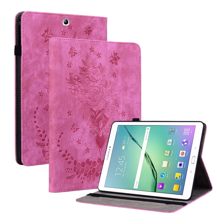Custodia tablet in pelle goffrata rosa per Samsung Galaxy Tab A 1