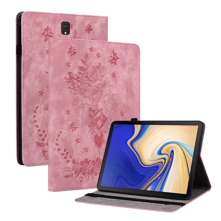 Custodia per tablet in pelle goffrata farfalla rosa, For Samsung Galaxy Tab S5e/T720/T725, For Samsung Galaxy Tab A 10.1 2019 T510, For Samsung Galaxy Tab A 8.0 2019 T290, For Samsung Galaxy Tab S4 10.5 SM-T830