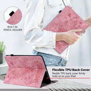 Custodia tablet in pelle goffrata rosa per Galaxy Tab S11