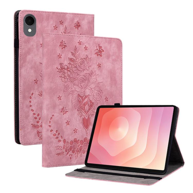 Custodia tablet in pelle goffrata rosa per Galaxy Tab S11