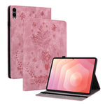 Custodia tablet in pelle goffrata rosa per Galaxy Tab S11