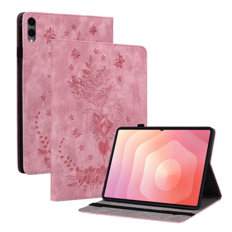 Custodia tablet in pelle goffrata rosa per Galaxy Tab S11