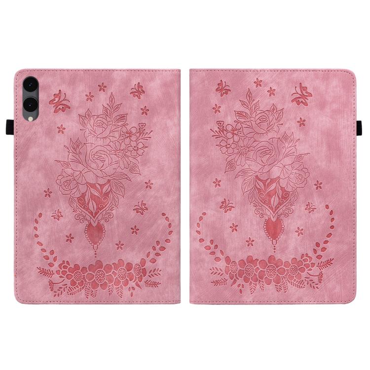 Custodia tablet in pelle goffrata rosa per Galaxy Tab S11