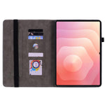Custodia tablet in pelle goffrata rosa per Galaxy Tab S11