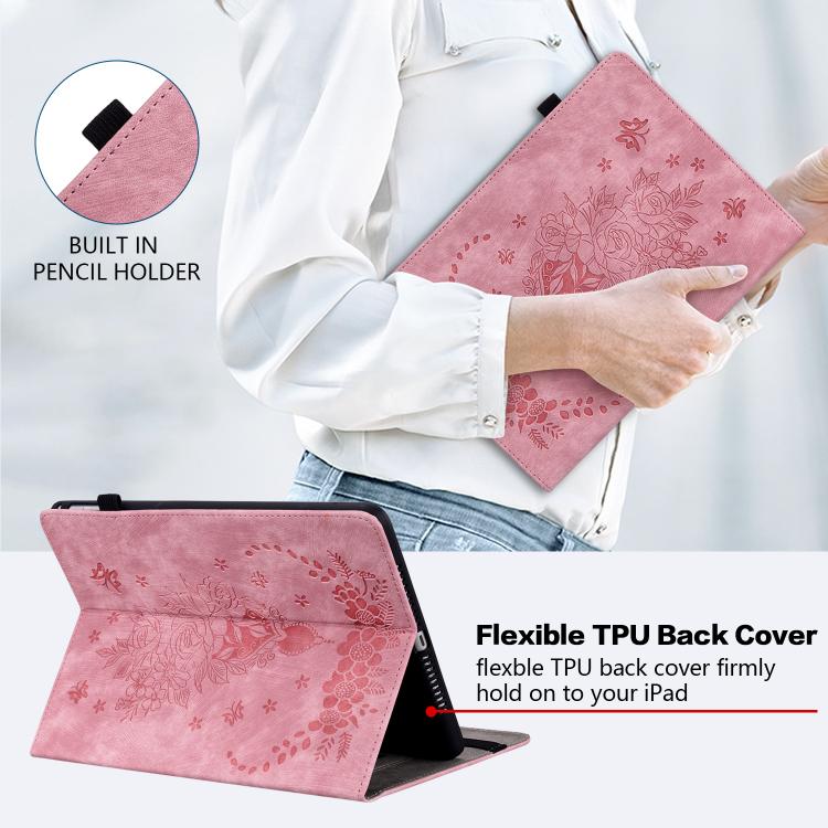 Custodia tablet in pelle goffrata rosa per Galaxy Tab S11