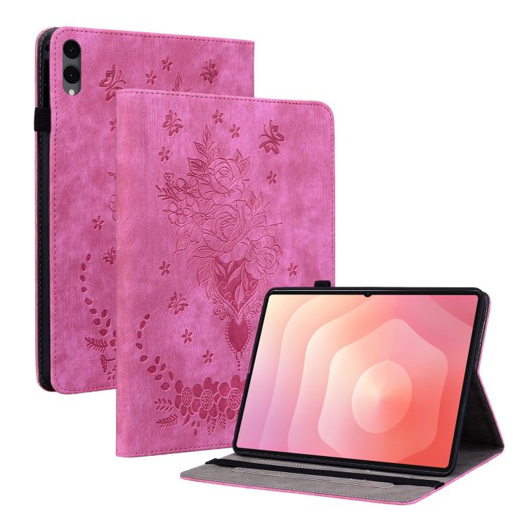Custodia tablet in pelle goffrata rosa per Galaxy Tab S11
