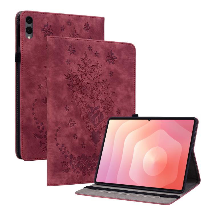 Custodia tablet in pelle goffrata rosa per Galaxy Tab S11