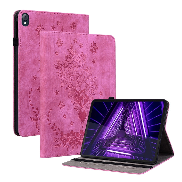 Custodia per tablet in pelle goffrata farfalla rosa, For Lenovo Tab M10 10.1 3rd Gen, For Lenovo Tab M10 Plus 10.6 3rd Gen, For Lenovo Legion Y700, For Lenovo Tab K10
