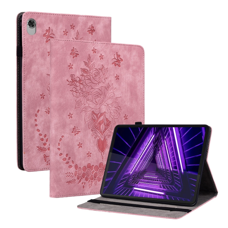 Custodia per tablet in pelle goffrata farfalla rosa, For Lenovo Tab M7 3rd Gen, For Lenovo Tab P11 TB-J606F, For Lenovo Tab M10 HD 2nd Gen TB-X306X, For Lenovo M10 Plus