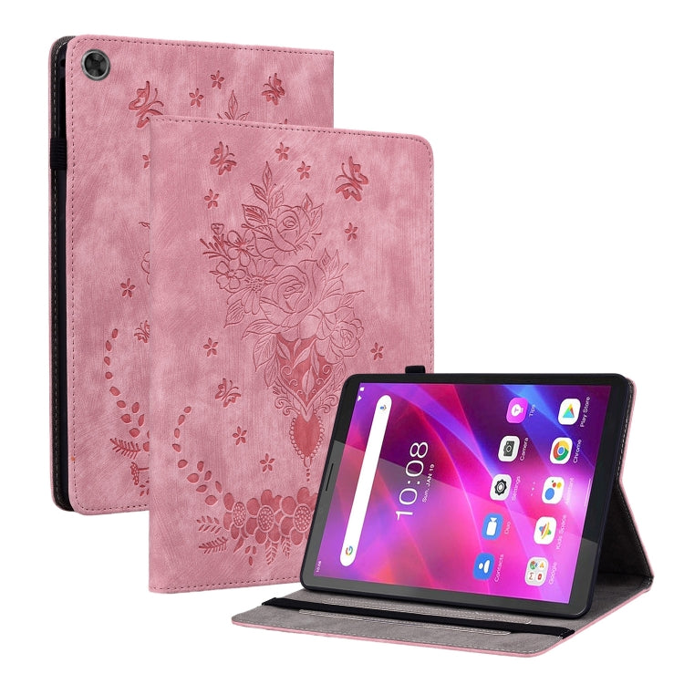 Custodia per tablet in pelle goffrata farfalla rosa, For Lenovo Tab M7 3rd Gen, For Lenovo Tab P11 TB-J606F, For Lenovo Tab M10 HD 2nd Gen TB-X306X, For Lenovo M10 Plus