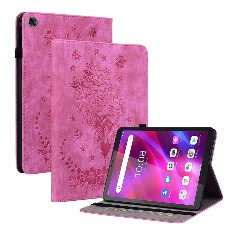 Custodia per tablet in pelle goffrata farfalla rosa, For Lenovo Tab M7 3rd Gen, For Lenovo Tab P11 TB-J606F, For Lenovo Tab M10 HD 2nd Gen TB-X306X, For Lenovo M10 Plus