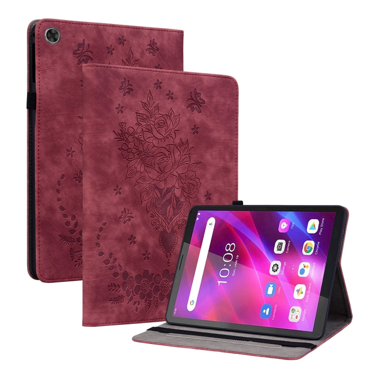 Custodia per tablet in pelle goffrata farfalla rosa, For Lenovo Tab M7 3rd Gen, For Lenovo Tab P11 TB-J606F, For Lenovo Tab M10 HD 2nd Gen TB-X306X, For Lenovo M10 Plus