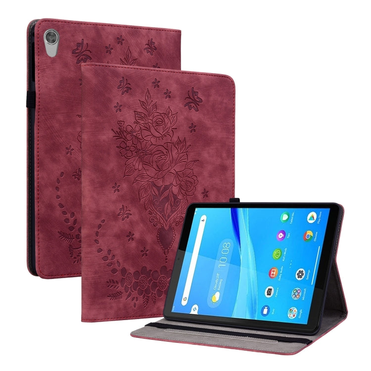 Custodia per tablet in pelle goffrata farfalla rosa, For Lenovo Tab M8 HD, For Lenovo M10