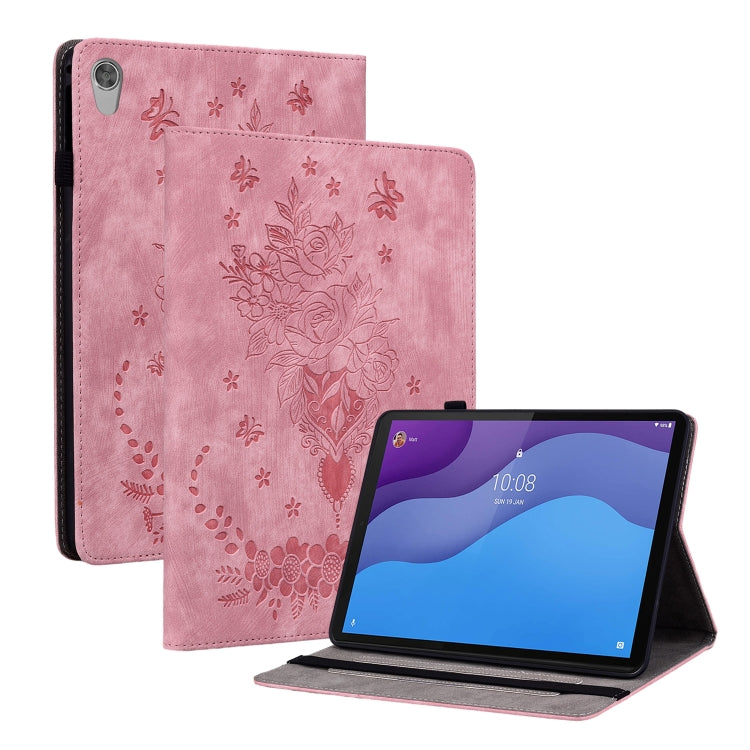 Custodia per tablet in pelle goffrata farfalla rosa, For Lenovo Tab M7 3rd Gen, For Lenovo Tab P11 TB-J606F, For Lenovo Tab M10 HD 2nd Gen TB-X306X, For Lenovo M10 Plus