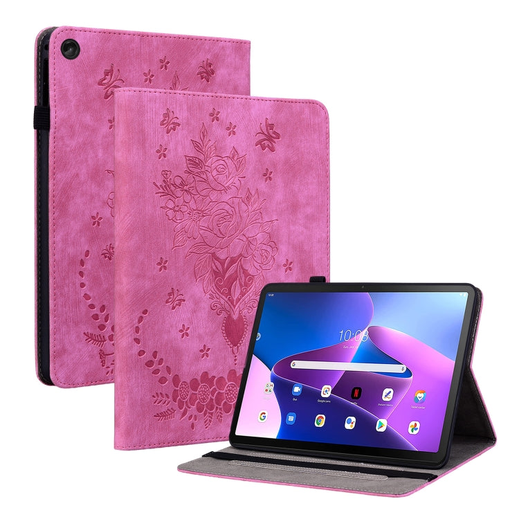 Custodia per tablet in pelle goffrata farfalla rosa, For Lenovo Tab M10 10.1 3rd Gen, For Lenovo Tab M10 Plus 10.6 3rd Gen, For Lenovo Legion Y700, For Lenovo Tab K10