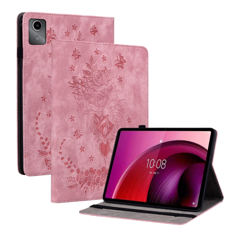 Custodia per tablet in pelle goffrata farfalla rosa, For Lenovo Legion Y700 Gen 4, For Lenovo Legion Y700 2025, For Lenovo Tab K11 Plus, For Lenovo Tab M11/Xiaoxin Pad 11 2024