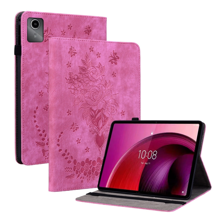 Custodia per tablet in pelle goffrata farfalla rosa, For Lenovo Legion Y700 Gen 4, For Lenovo Legion Y700 2025, For Lenovo Tab K11 Plus, For Lenovo Tab M11/Xiaoxin Pad 11 2024