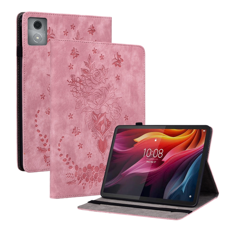 Custodia per tablet in pelle goffrata farfalla rosa, For Lenovo Legion Y700 Gen 4, For Lenovo Legion Y700 2025, For Lenovo Tab K11 Plus, For Lenovo Tab M11/Xiaoxin Pad 11 2024