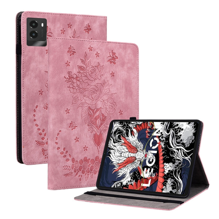 Custodia per tablet in pelle goffrata farfalla rosa, For Lenovo Legion Y700 Gen 4, For Lenovo Legion Y700 2025, For Lenovo Tab K11 Plus, For Lenovo Tab M11/Xiaoxin Pad 11 2024