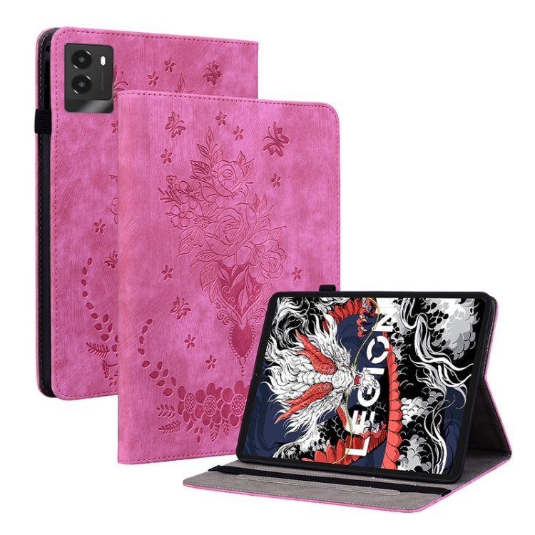 Custodia per tablet in pelle goffrata farfalla rosa, For Lenovo Legion Y700 Gen 4, For Lenovo Legion Y700 2025, For Lenovo Tab K11 Plus, For Lenovo Tab M11/Xiaoxin Pad 11 2024