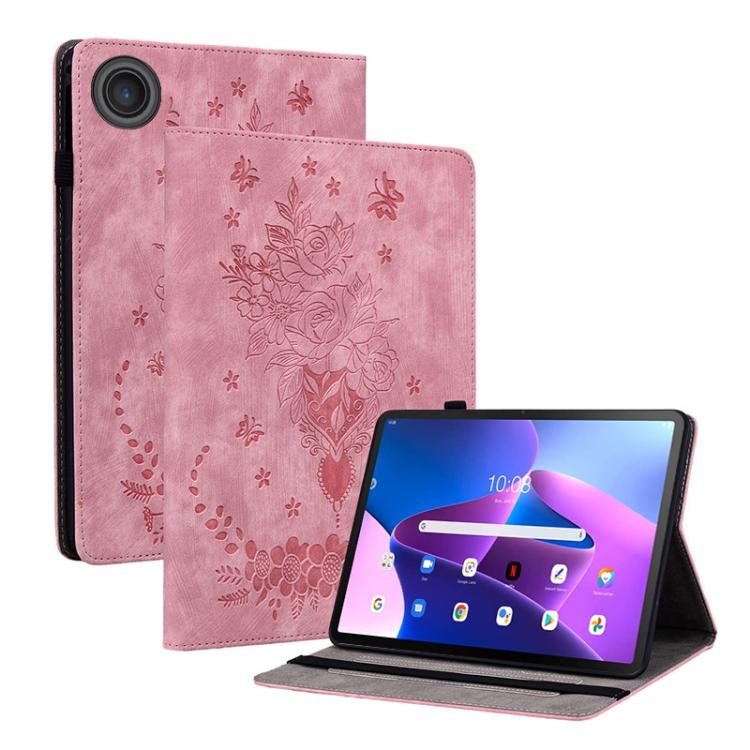 Custodia per tablet in pelle goffrata farfalla rosa, For Lenovo Legion Y700 Gen 5, For Lenovo Idea Tab 11 / Xiaoxin Pad 2025, For Lenovo Tab K9 / Tab One, For Lenovo ZhaoYang K10C 10.1 inch