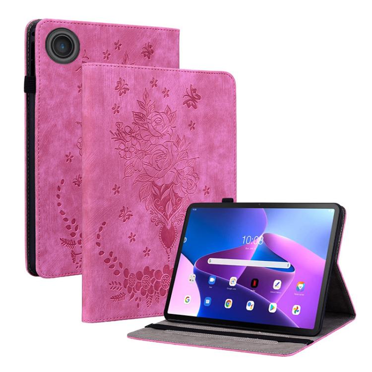 Custodia per tablet in pelle goffrata farfalla rosa, For Lenovo Legion Y700 Gen 5, For Lenovo Idea Tab 11 / Xiaoxin Pad 2025, For Lenovo Tab K9 / Tab One, For Lenovo ZhaoYang K10C 10.1 inch