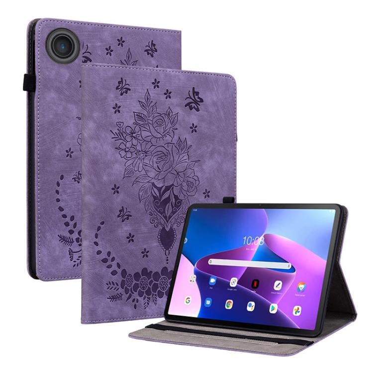 Custodia per tablet in pelle goffrata farfalla rosa, For Lenovo Legion Y700 Gen 5, For Lenovo Idea Tab 11 / Xiaoxin Pad 2025, For Lenovo Tab K9 / Tab One, For Lenovo ZhaoYang K10C 10.1 inch