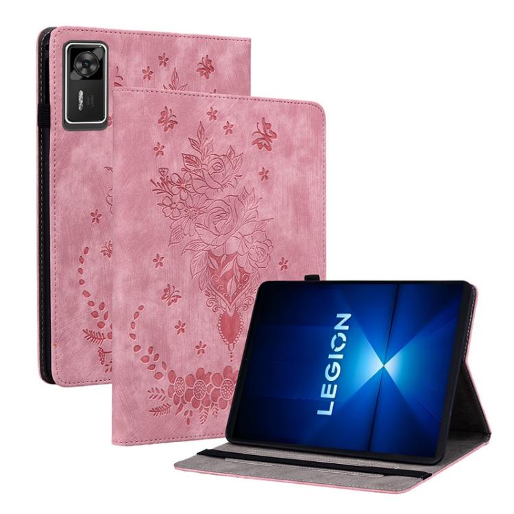 Custodia per tablet in pelle goffrata farfalla rosa, For Lenovo Legion Y700 Gen 4, For Lenovo Legion Y700 2025, For Lenovo Tab K11 Plus, For Lenovo Tab M11/Xiaoxin Pad 11 2024