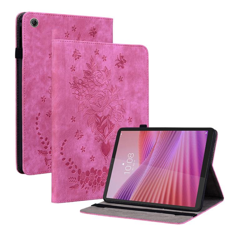 Custodia per tablet in pelle goffrata farfalla rosa, For Lenovo Legion Y700 Gen 5, For Lenovo Idea Tab 11 / Xiaoxin Pad 2025, For Lenovo Tab K9 / Tab One, For Lenovo ZhaoYang K10C 10.1 inch